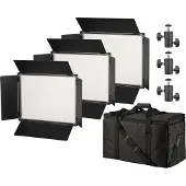 Bresser Sh-bi Bi-color Led-paneelverlichtingsset 1200a 3 Eenheden