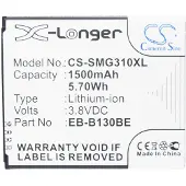 123accu Samsung EB-B130BE accu (3.7 V, 1500 mAh, huismerk)
