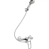 Delabie douche systeem met automatische afvoer en armatuur, model 2739S Securitouch, voor standaard installatie.