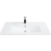 Sanicare Q6-Q7 keramische wastafel 100x45cm wit