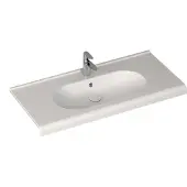 Sanicare Q9 keramische wastafel 100x47cm wit