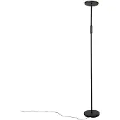 QAZQA Vloerlamp zwart incl. LED met afstandsbediening - Bumu