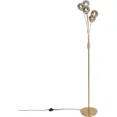 QAZQA Moderne vloerlamp goud 5-lichts met smoke glas - Athens