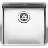 Reginox Kansas spoelbak 40x40cm (L) vlakbouw, onderbouw, vlakopbouw RVS R19047