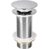 Differnz Afvoerplug Mix&match Clic-clac - Messing - Zonder Overloop - Chroom - 63mm