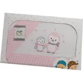 Gamberritos laken set roze pingu?n 3 delig middel