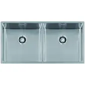 Alpha R spoelbak 40x40+40x40cm RVS