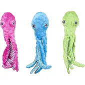 Flamingo hondenspeelgoed – Bubbly Octopus S 35cm – pluche octopus voor honden met squeaker – knuffelspeeltje in meerdere kleuren