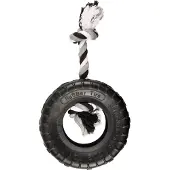 Flamingo Gladiator Rubber Tire &amp; Rope Hondenspeeltje