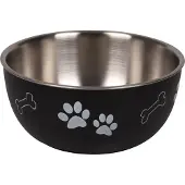 Flamingo Kena Met Deksel - Eet- En Drinkpot Honden - Eetpot Met Deksel Kena Zwart L 17,2cm 1250ml - 1st - 129689 - 1st