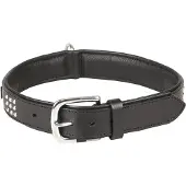 Flamingo Halsband sedona leder fitting zwart 51-60 cm 37 mm Flamingo