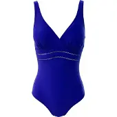 Nickey Nobel Badpak - Maat 40 - Kobalt blauw met gaas effect