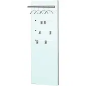 Kerkmann Wandkapstok Lugano Glas, hout en glas, 4 kleerhangers en 4 haken, breedte 500 mm