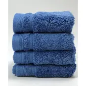 Cottoncounts Maui gastendoek Deep Sea Blue blauw (per 4 stuks verpakt)