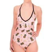 Banned - This love Badpak - Ananas - L - Roze/Multicolours