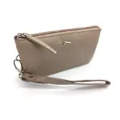 Eva Portemonnee leder beige - bruin bloemenprint 99835
