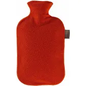 Fashy Warm water kruik - Met fleece hoes rood-