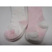Dirkje collant maillot , rose met witte stip 6-12 maand
