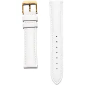 KRAEK Wit Goud - leren bandje - horlogebandje met quick release - 18 mm bandje - Easy click