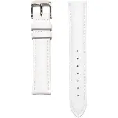 KRAEK White Leather Silver | 18 mm 18 mm horlogebandje