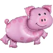 Amscan Folieballon Varken Junior 89 Cm Roze