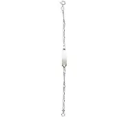 Lucardi Meisjes Armbandje met hanger met plating - Staaf - Cadeau - Echt Zilver - Zilverkleurig