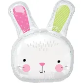 Amscan Folieballon Happy Bunny Junior 60 X 71 Cm Wit