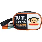 Paul frank toilettas zwart 2-vaks met 2 ritsen en hengsel