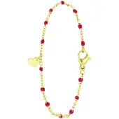 Lucardi Armband goud / robijnrood