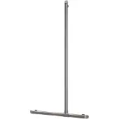 Delabie leuning, T-vorm, Be-Line, model D35, hoogte 1130 x breedte 500 mm, aluminium, antracietkleur