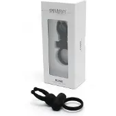 Rimba - Rome - Vibrerende Cockring Met clitoris stimulatie - Zwart