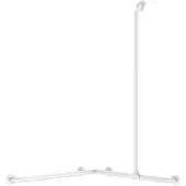 Delabie Douchegreep + Verstelbare Verticale Stang Ø32 Wit Nylon