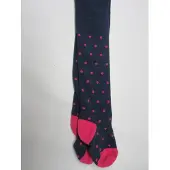 Dirkje , collant , kousenbroek , marien met fuchia stip 12-18 maand