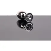 Kiotos - Lichtgewicht Buttplug Metaal Met Wit Kristal - Medium