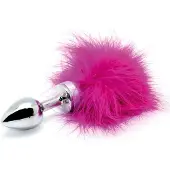 Rimba - Buttplug KLEIN met roze veer (unisex)