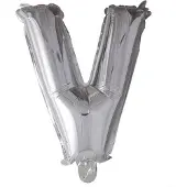 Wefiesta Folieballon Letter 'v' 102 Cm Zilver