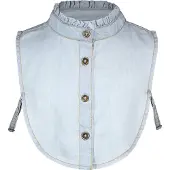 Like Flo - Kraagje - Turtleneck met roezel - lt denim - Maat S2