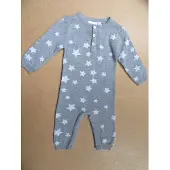 Noukie'S combi fijn gebreid , grijs met bleek blauwe ster , 3 maand