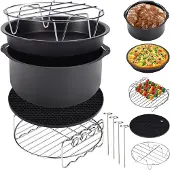 Deuba Heteluchtfriteuse Accessoireset 9-delig RVS