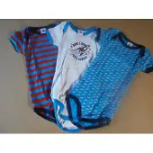 Petit Bateau - Body - Rompertjes -3 Pack - Jongens - Blauw , rood - 1 jaar 74