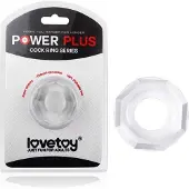 Lovetoy PowerPlus Flexibele Cockring Gehoekt - transparant
