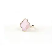 Sophie model Fiori ring in zilver lichtroze