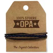 Miko Armband - Stoere Opa | Luxe (bruin)