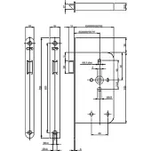 Assa Abloy 2465 Loopslot | DM50mm | krukgat 8mm | voorplaat RVS 24x235mm rechthoekig | DR 1+3/2+4 - 7272435