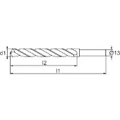 Phantom HSS metaalboor afgedraaide schacht diameter 25mm