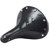 Brooks B17 Short, fietzadels, geschikt voor stadsfietsen, damesmodel, zwart, effen, leer