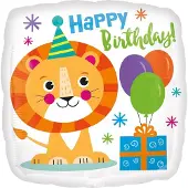 Amscan Folieballon Happy Birthday Leeuw