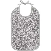 Cottonbaby slab - panterprint - grijs - katoen gevoerd