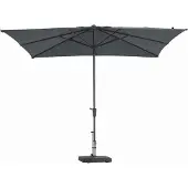 Madison Parasol vierkant Grijs 280 x 280 cm | Topkwaliteit vierkante Syros | 100% polyester doek | Vierkante parasol