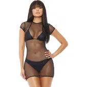 Erotic Treasure Forplay - Constraint Chemise - Zwart